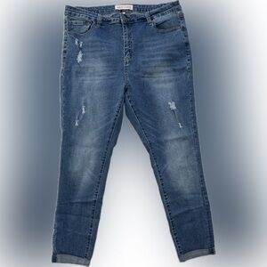 Classic Blue Distressed Women's Jeans